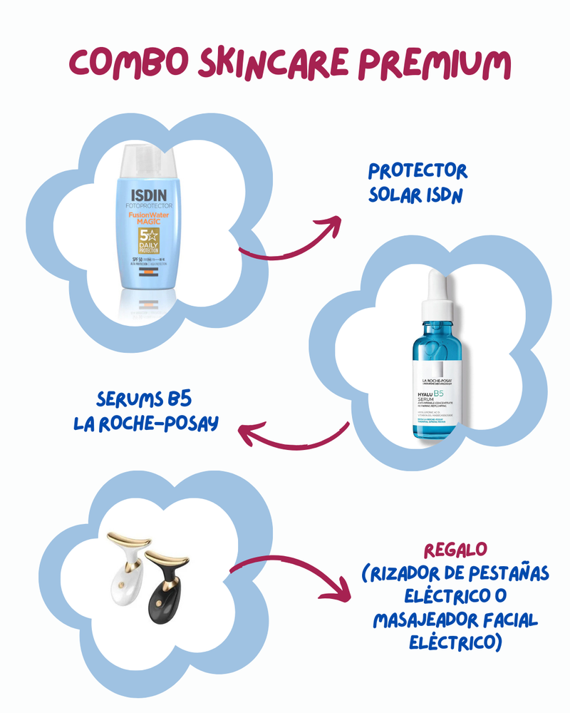 COMBO SKINCARE BLOQUEADOR ISDIN SERUM B5 LA ROCHE- POSAY