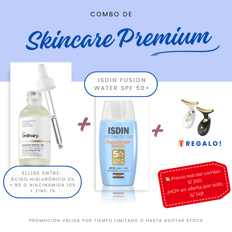 Combo Skincare: ISDIN Fusion Water + Suero The Ordinary a Elección